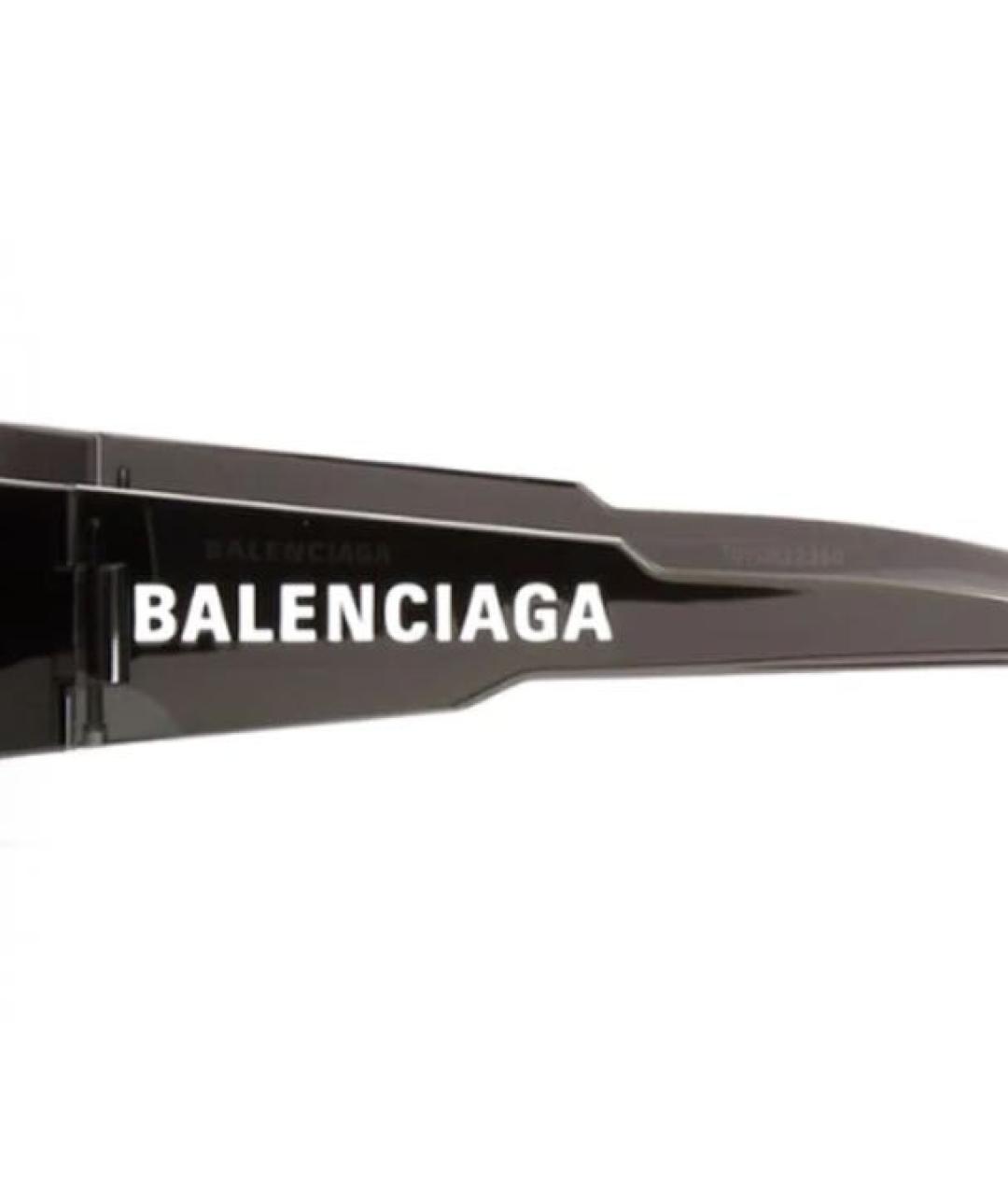 BALENCIAGA Антрацитовые пластиковые солнцезащитные очки, фото 3