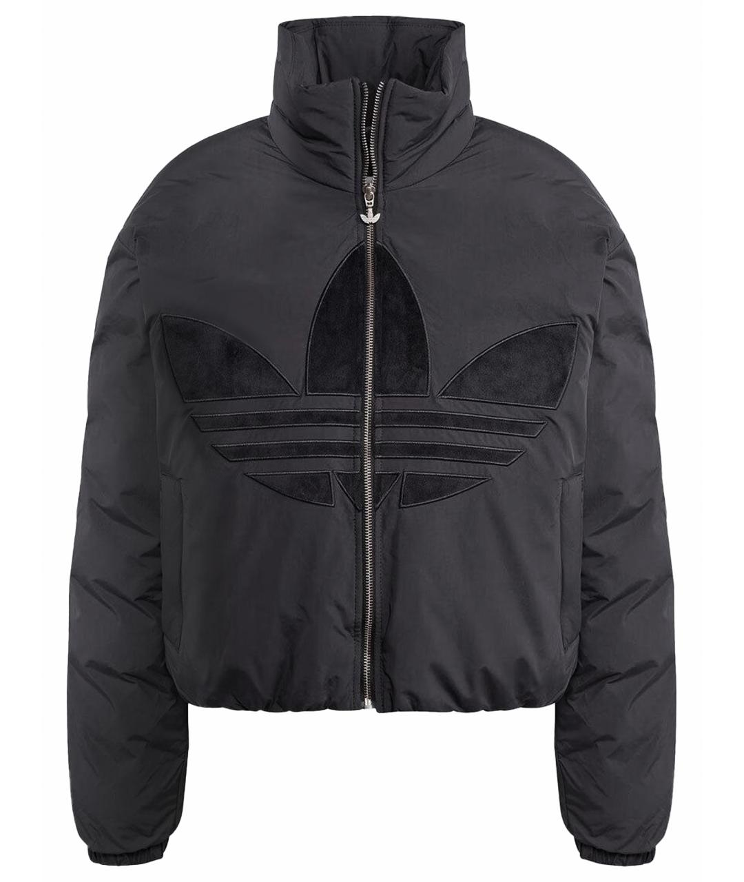 ADIDAS Черная полиэстеровая куртка, фото 1