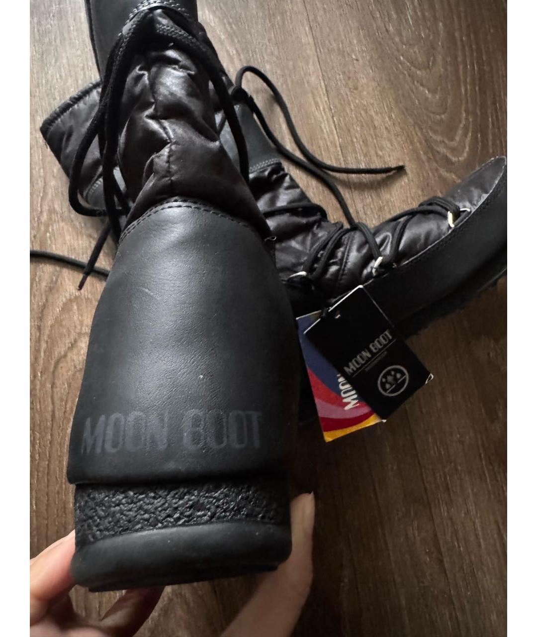 MOON BOOT Черные синтетические сапоги, фото 6