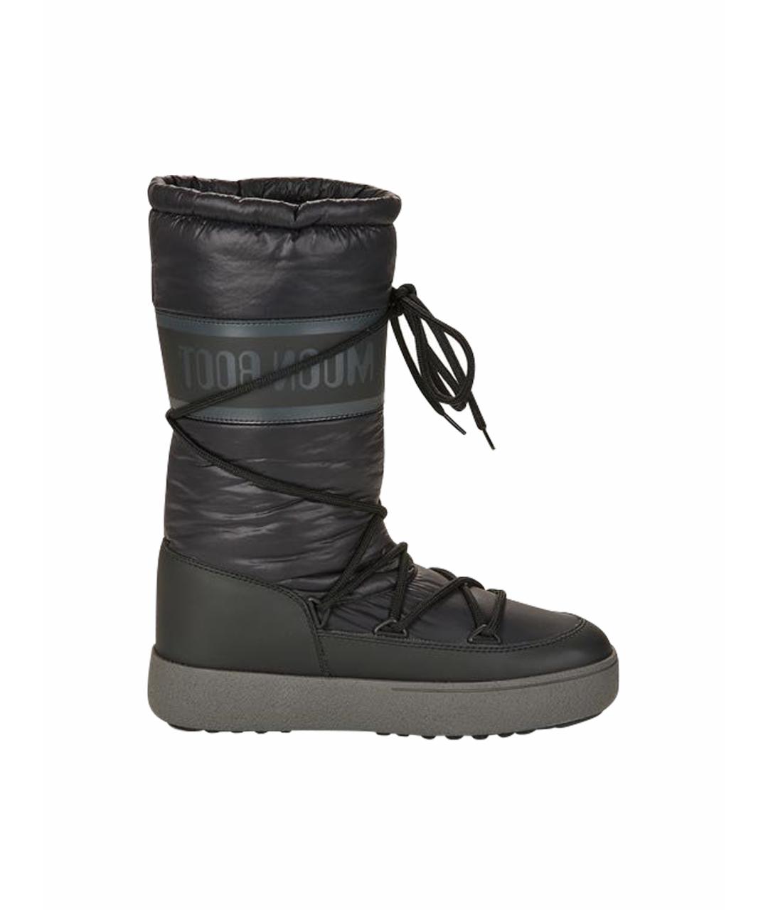 MOON BOOT Черные синтетические сапоги, фото 1