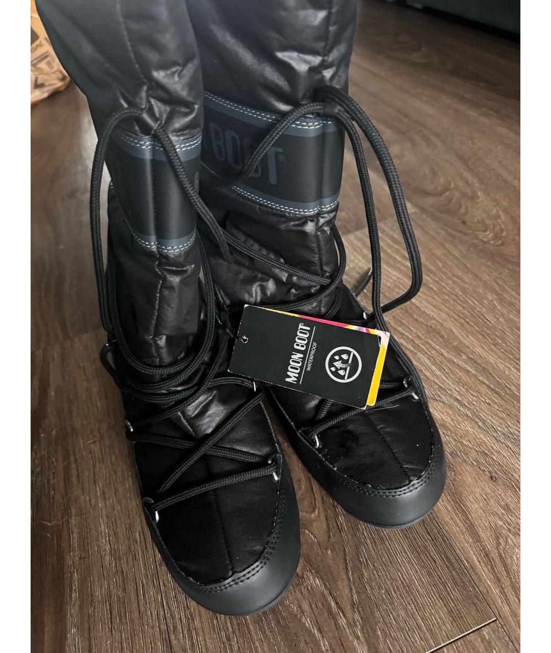 MOON BOOT Черные синтетические сапоги, фото 7