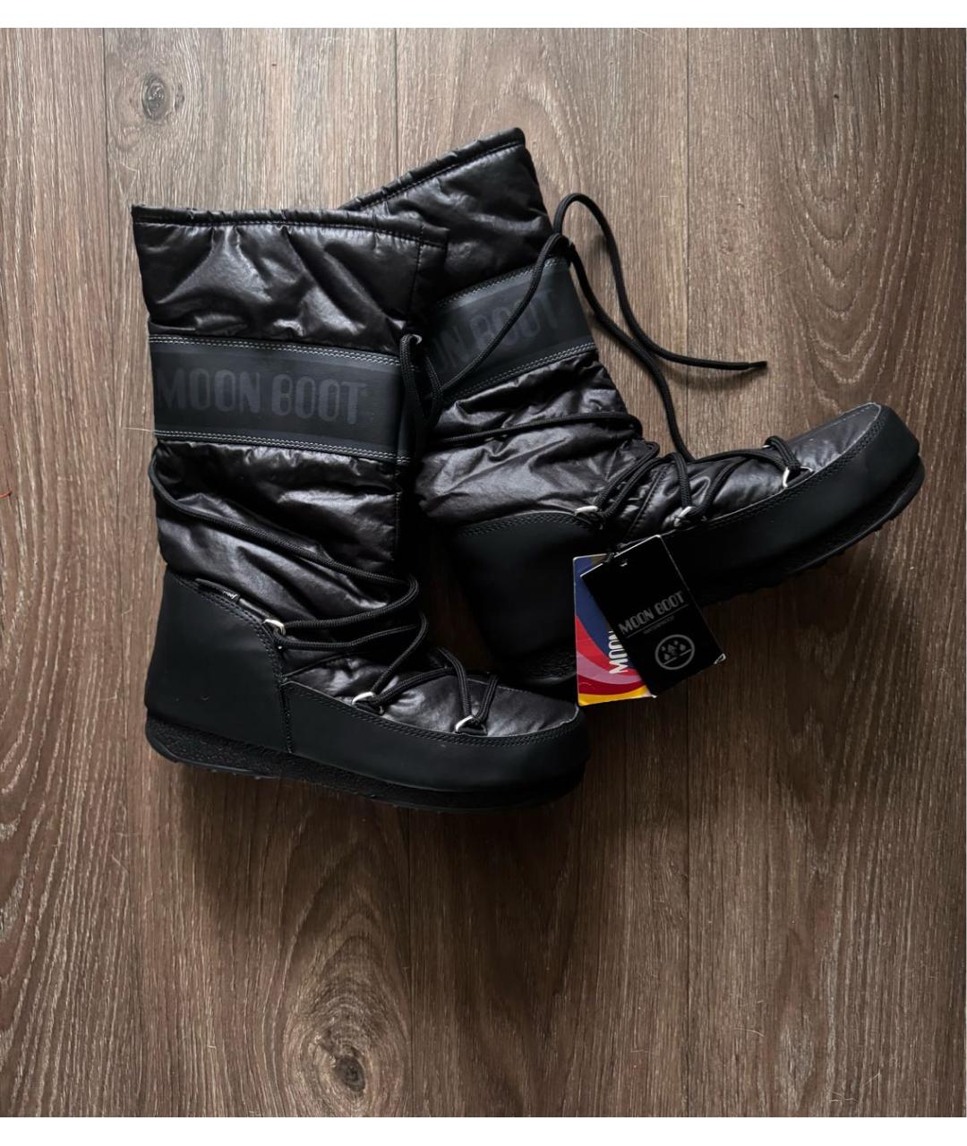 MOON BOOT Черные синтетические сапоги, фото 5