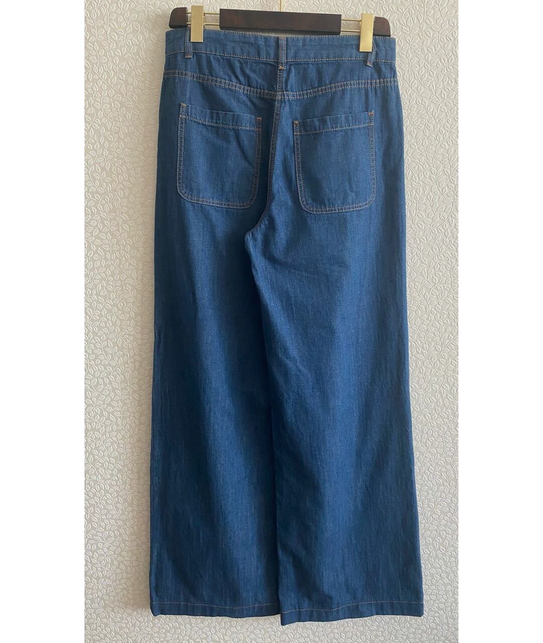 DRIES VAN NOTEN Синие хлопковые джинсы клеш, фото 2