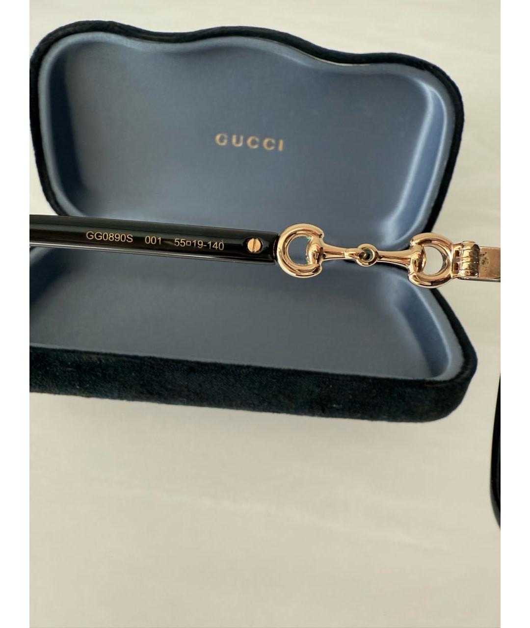 GUCCI Черные пластиковые солнцезащитные очки, фото 4