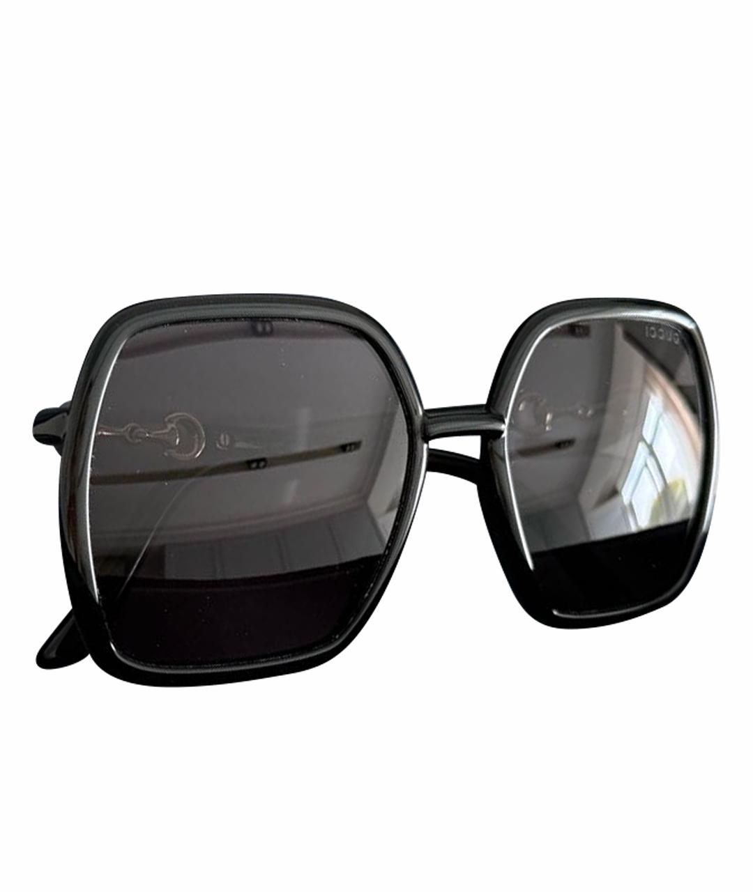 GUCCI Черные пластиковые солнцезащитные очки, фото 1
