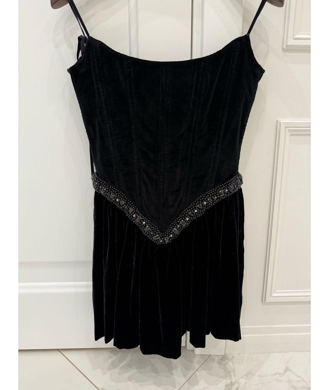 DOLCE&GABBANA Черное бархатное вечернее платье, фото 2