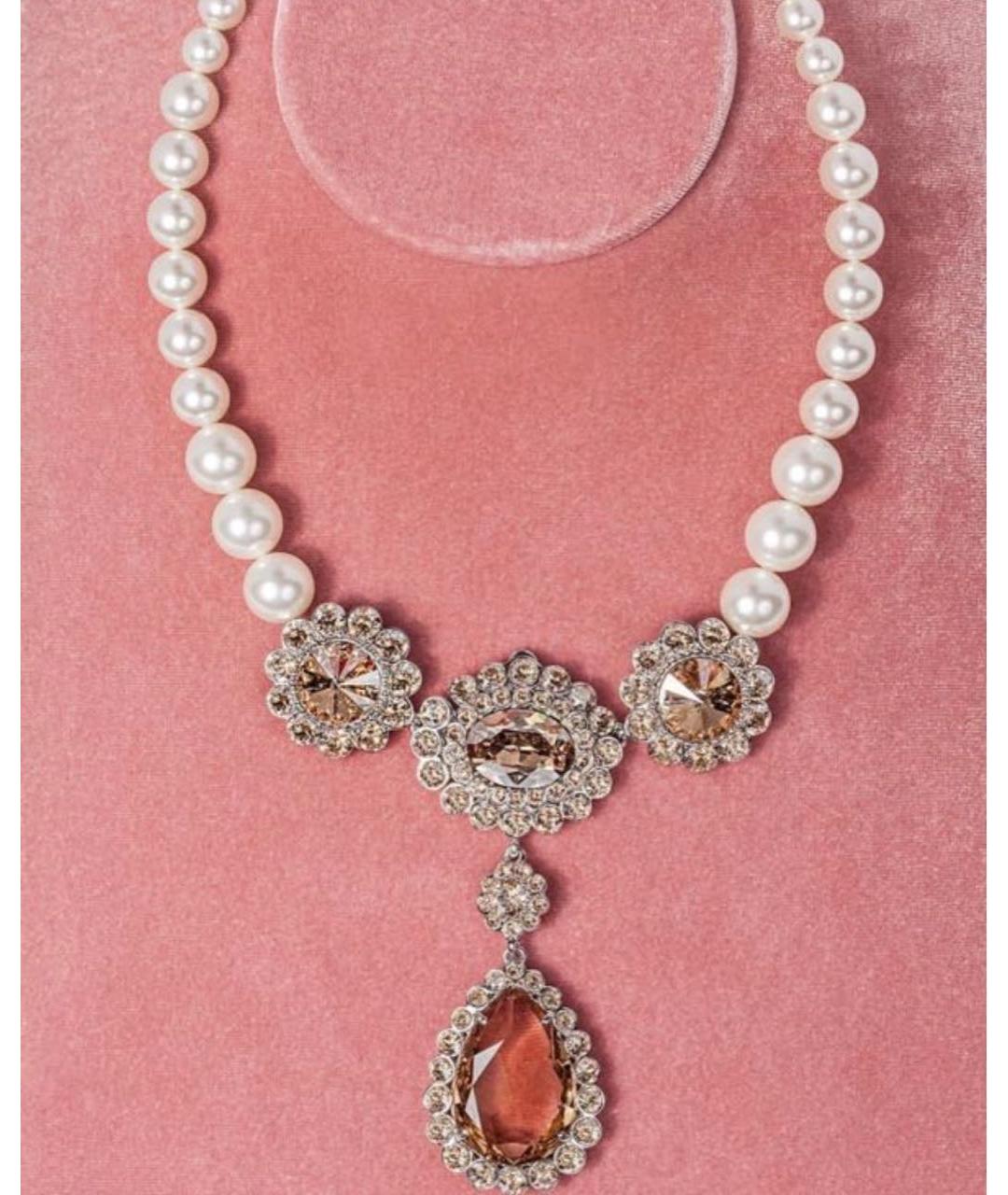 MIU MIU Белое жемчужное колье, фото 5