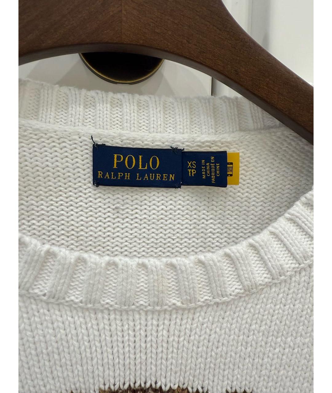 POLO RALPH LAUREN Белый шерстяной джемпер / свитер, фото 2