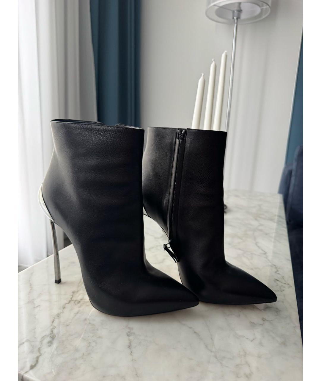 CASADEI Черные кожаные ботильоны, фото 3
