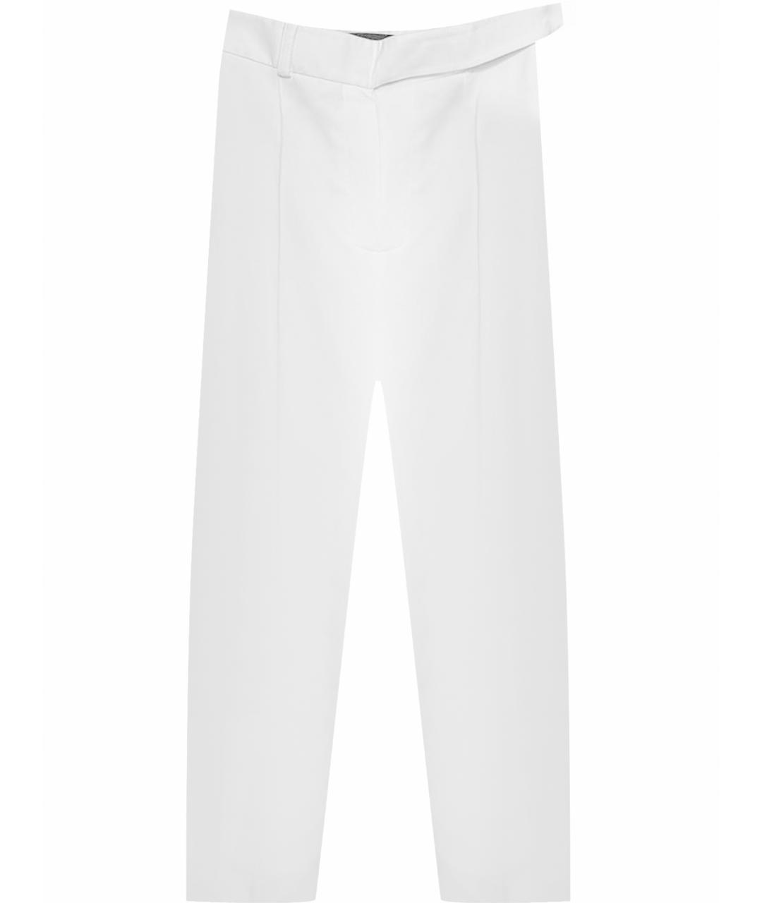 ALEXANDRE VAUTHIER Белые вискозные прямые брюки, фото 1