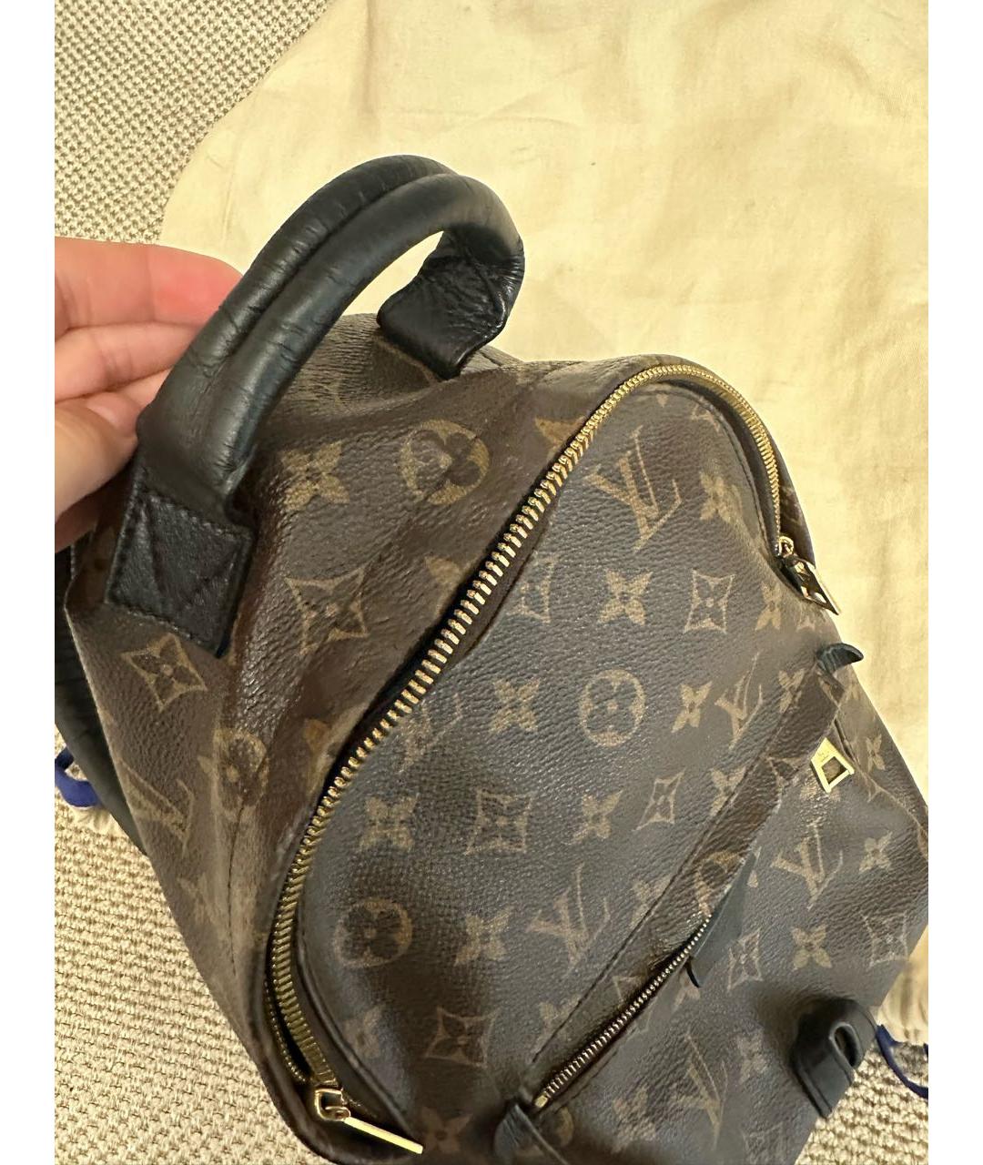 LOUIS VUITTON Коричневый рюкзак из искусственной кожи, фото 4