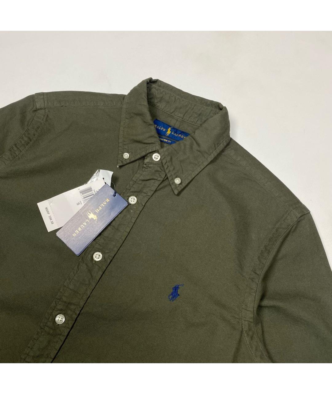 POLO RALPH LAUREN Зеленая хлопковая кэжуал рубашка, фото 2