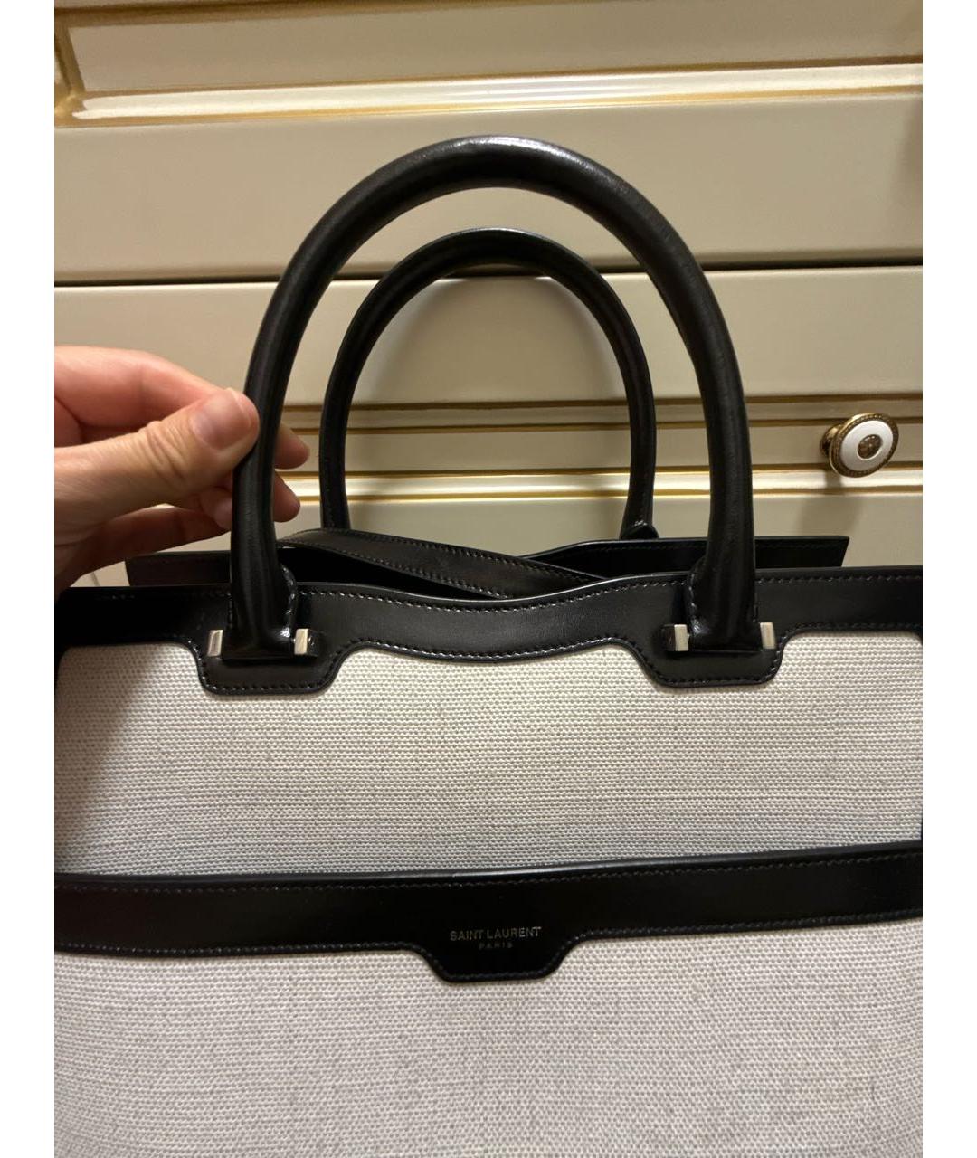 SAINT LAURENT Серая сумка тоут, фото 6