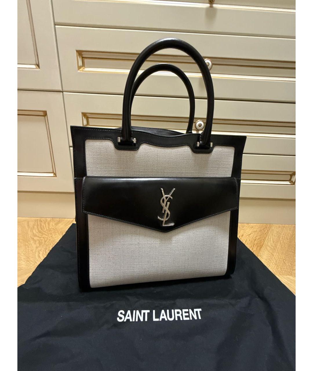 SAINT LAURENT Серая сумка тоут, фото 7