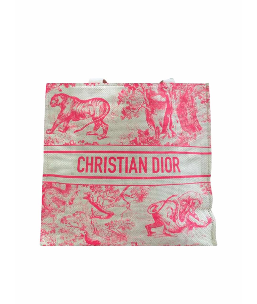 CHRISTIAN DIOR Мульти пелетеная пляжная сумка, фото 4