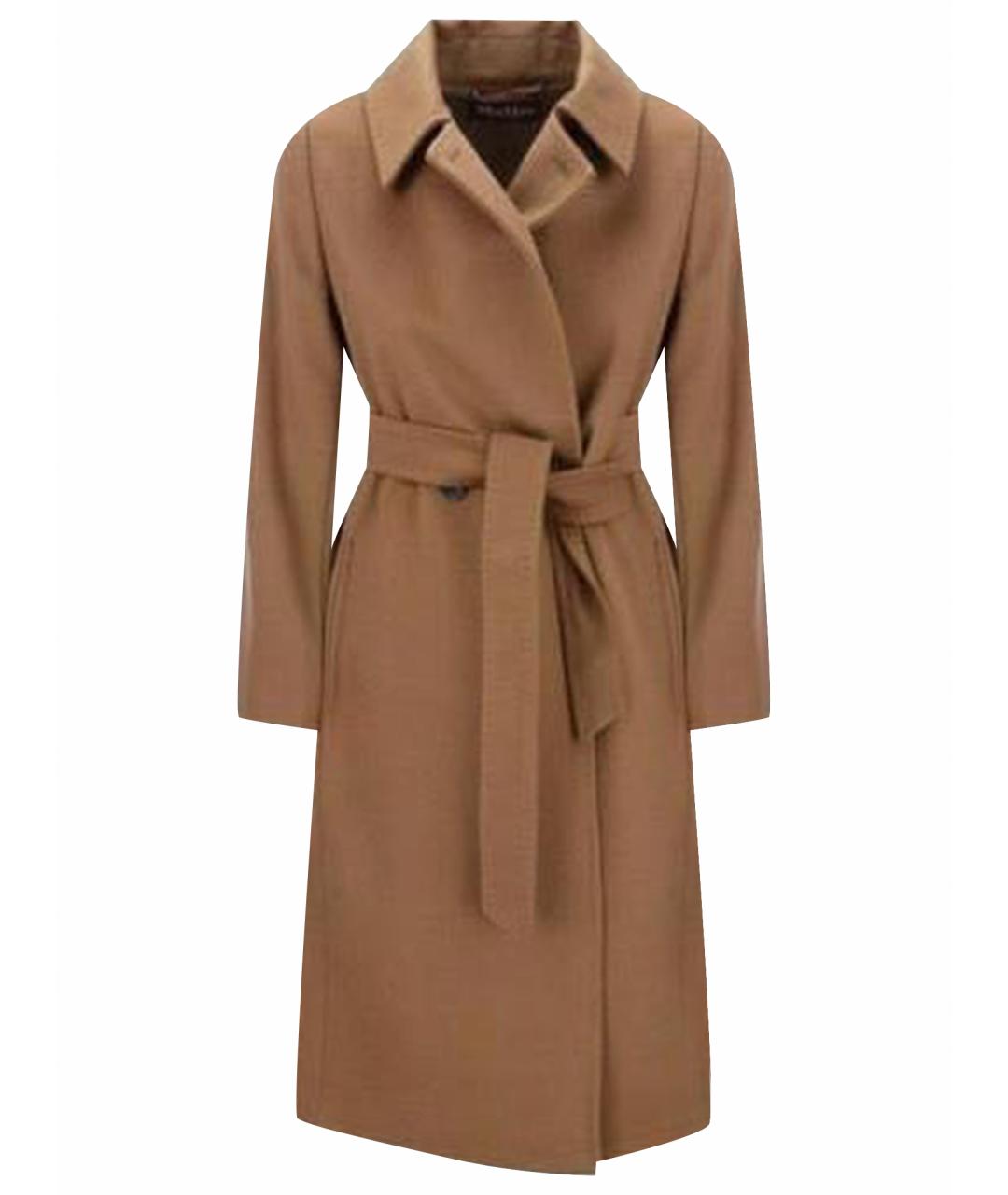MAX MARA STUDIO Коричневое шерстяное пальто, фото 1