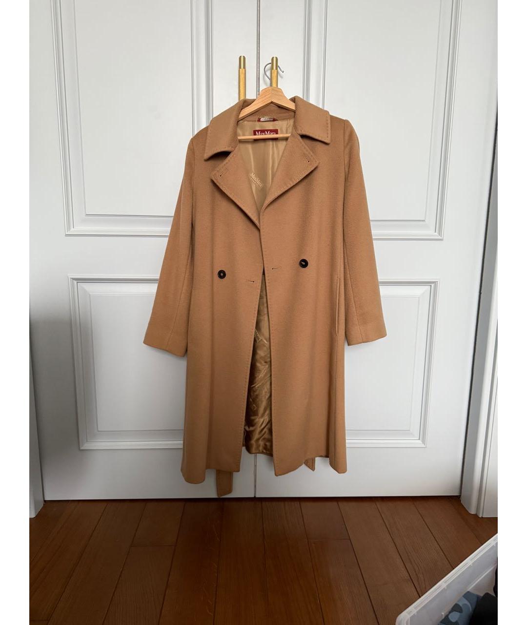MAX MARA STUDIO Коричневое шерстяное пальто, фото 4