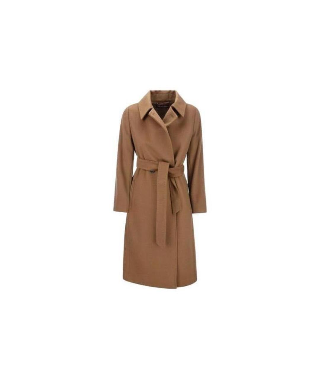 MAX MARA STUDIO Коричневое шерстяное пальто, фото 9