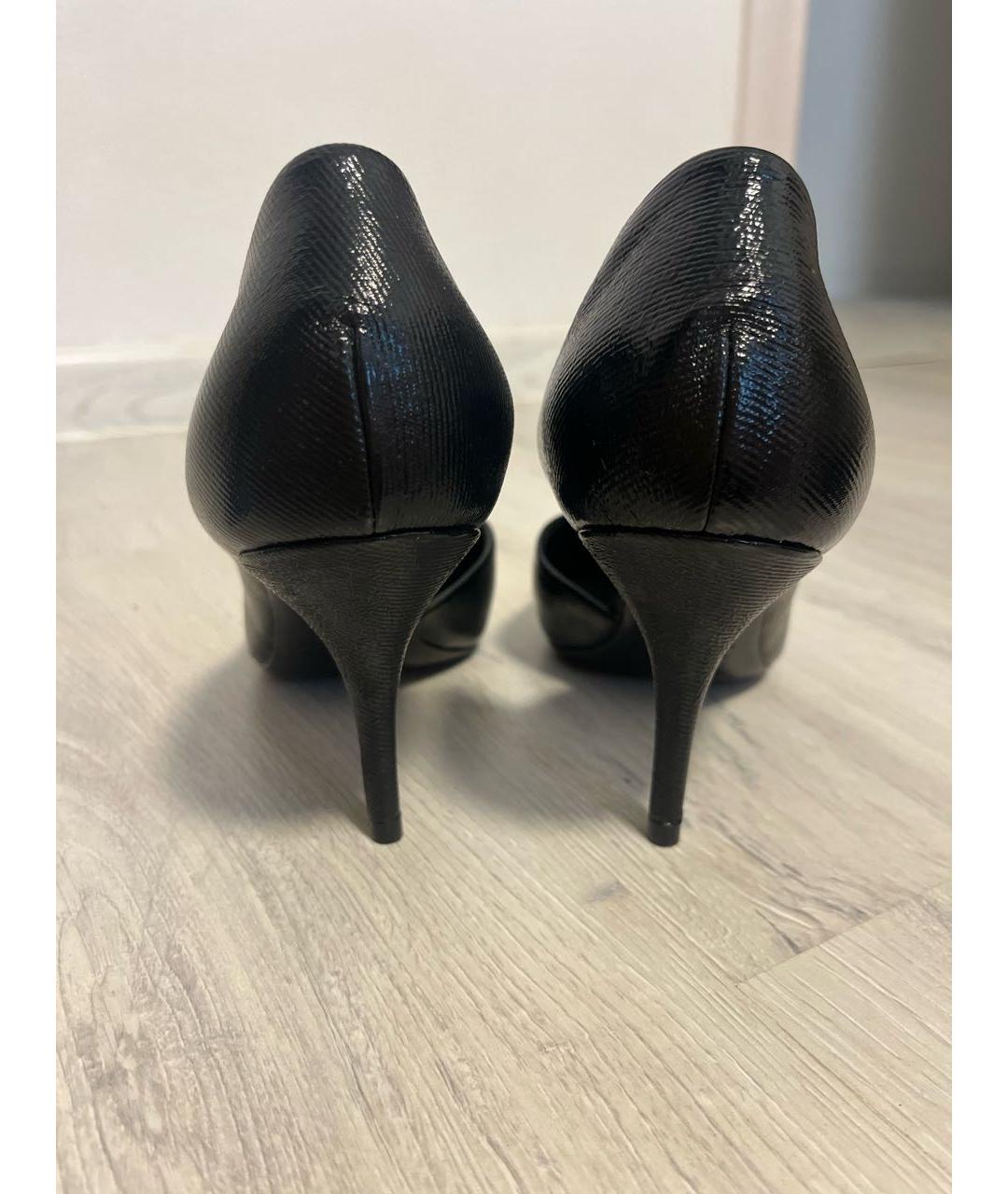 BALENCIAGA Черные кожаные туфли, фото 5