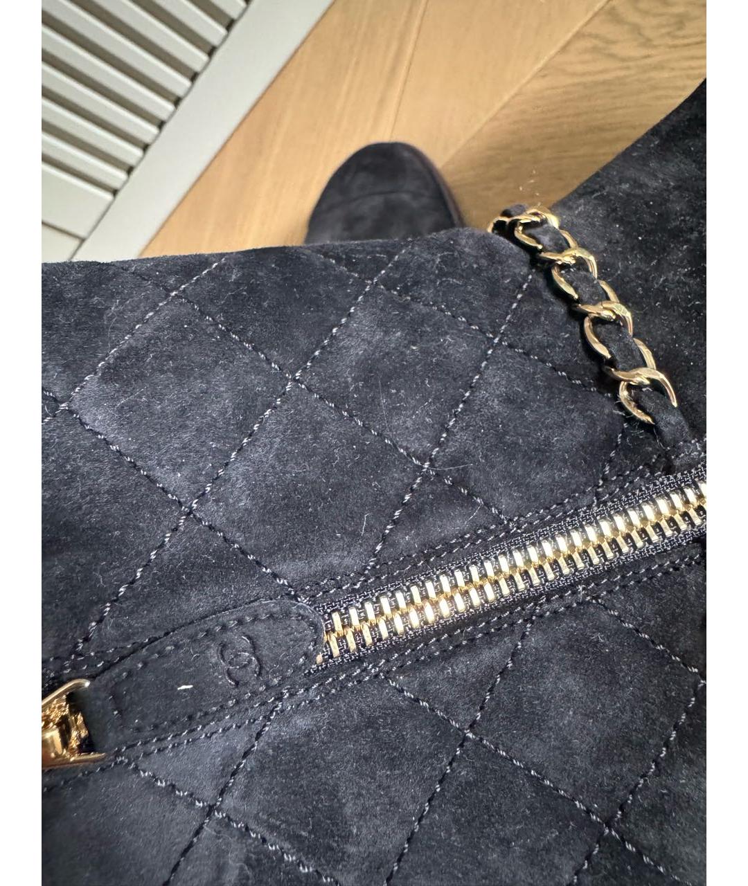 CHANEL Черные нубуковые ботильоны, фото 5