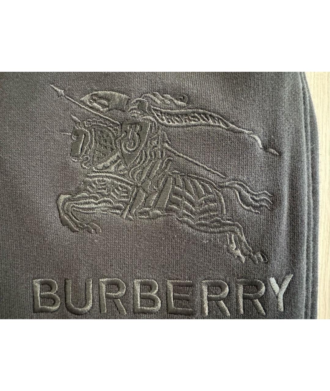 BURBERRY Черный хлопковый спортивный костюм, фото 7
