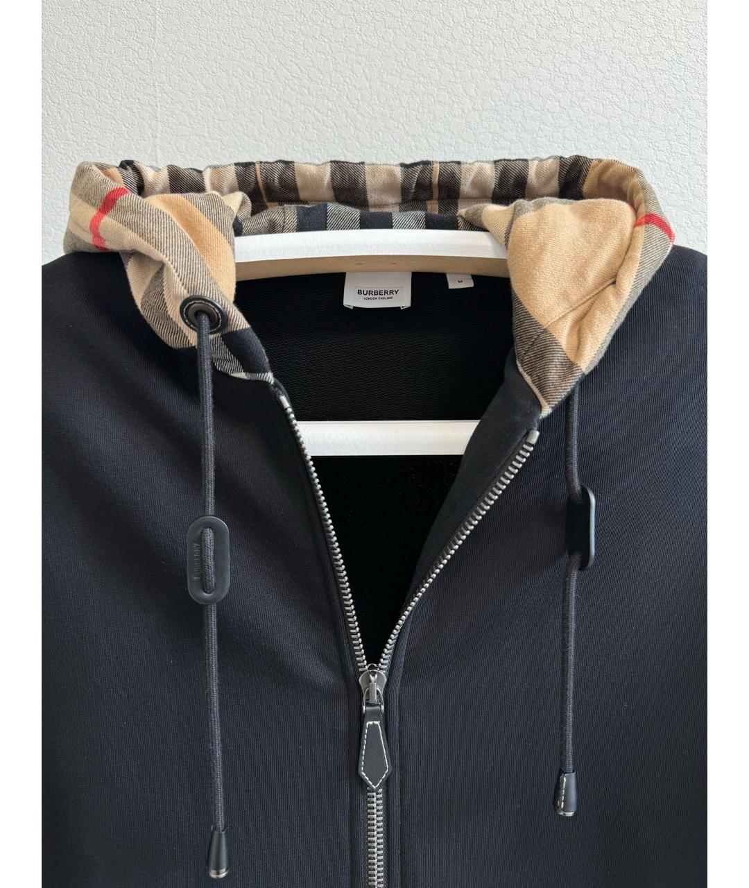 BURBERRY Черный хлопковый спортивный костюм, фото 6