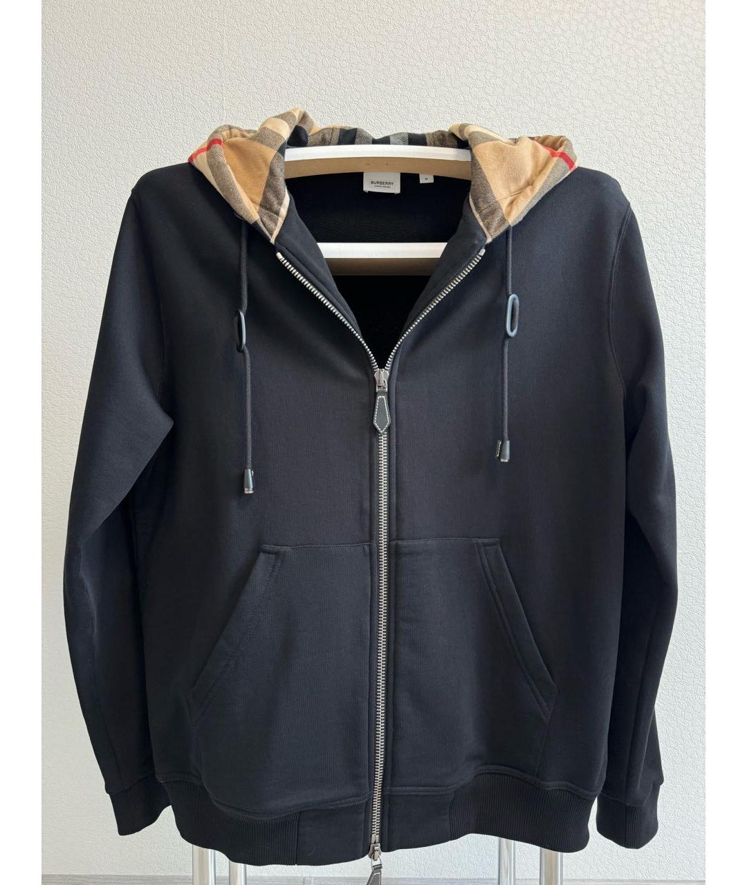 BURBERRY Черный хлопковый спортивный костюм, фото 2