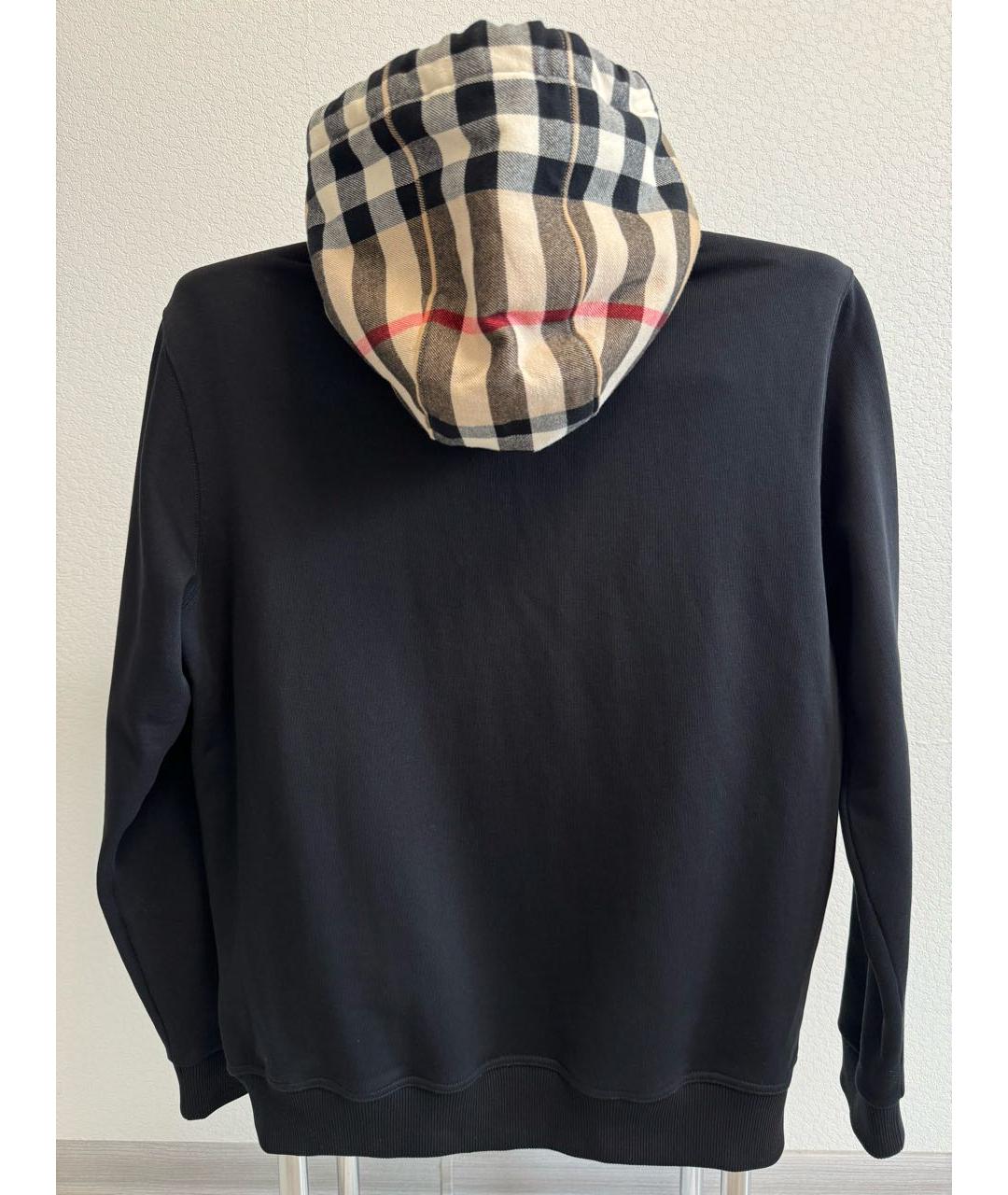BURBERRY Черный хлопковый спортивный костюм, фото 4