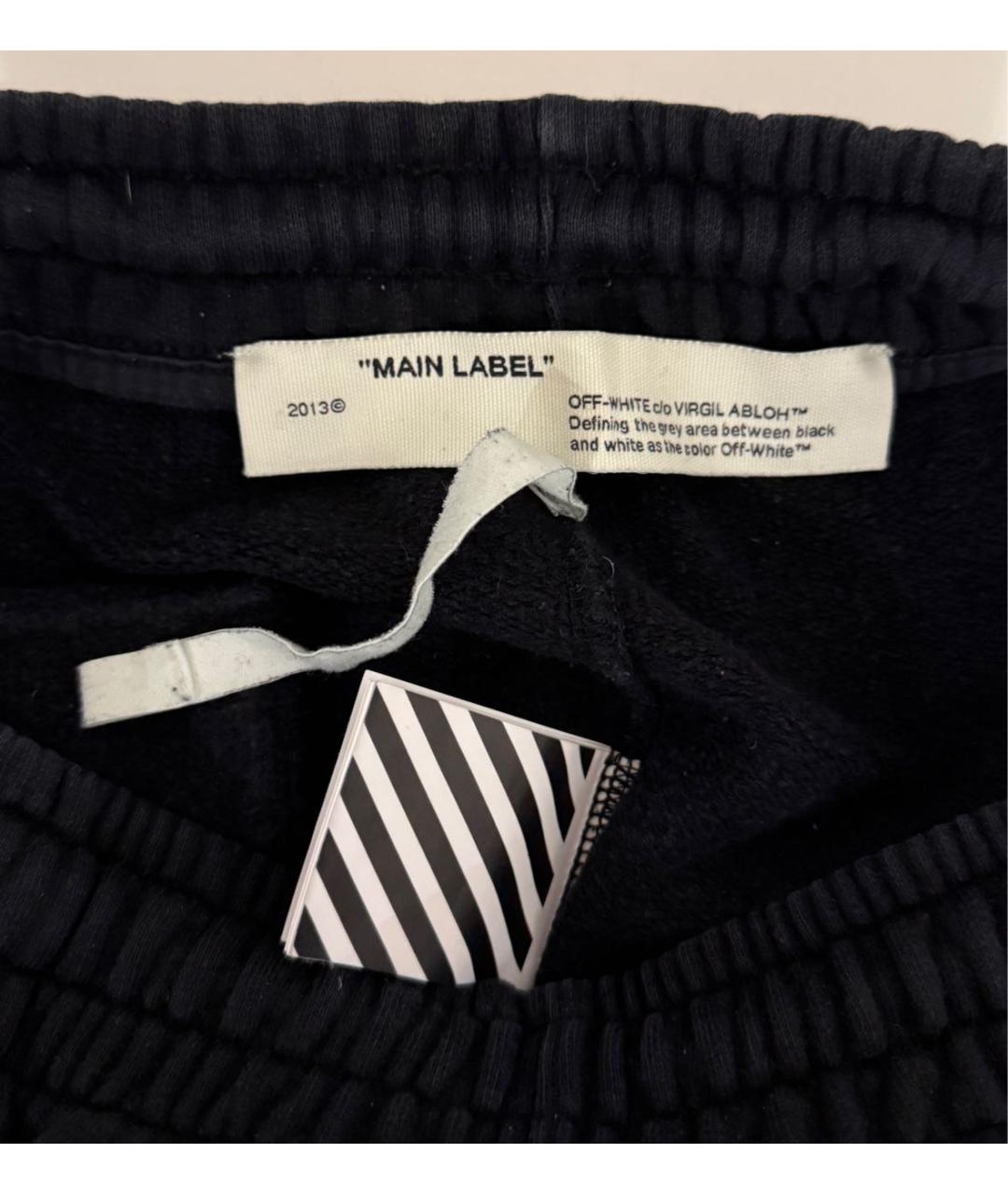 OFF-WHITE Черные хлопковые повседневные брюки, фото 5