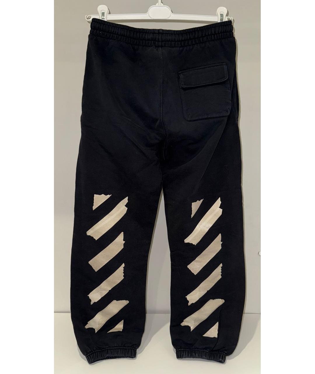 OFF-WHITE Черные хлопковые повседневные брюки, фото 3