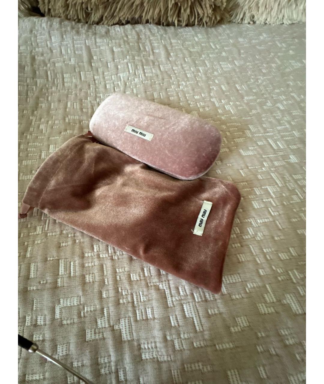MIU MIU Черные пластиковые солнцезащитные очки, фото 4