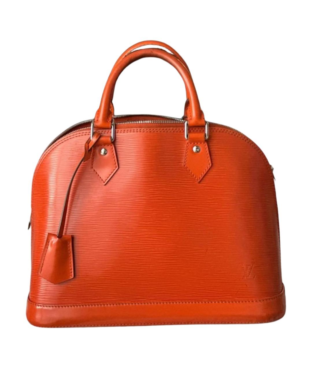 LOUIS VUITTON Оранжевая кожаная сумка с короткими ручками, фото 1