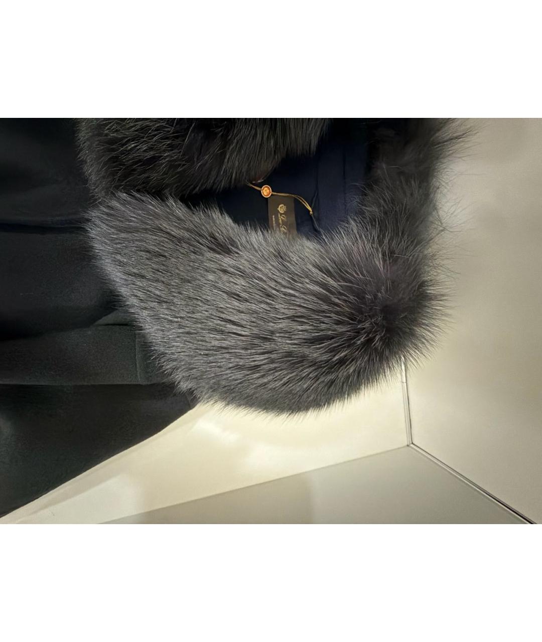 LORO PIANA Антрацитовое кашемировое пальто, фото 4
