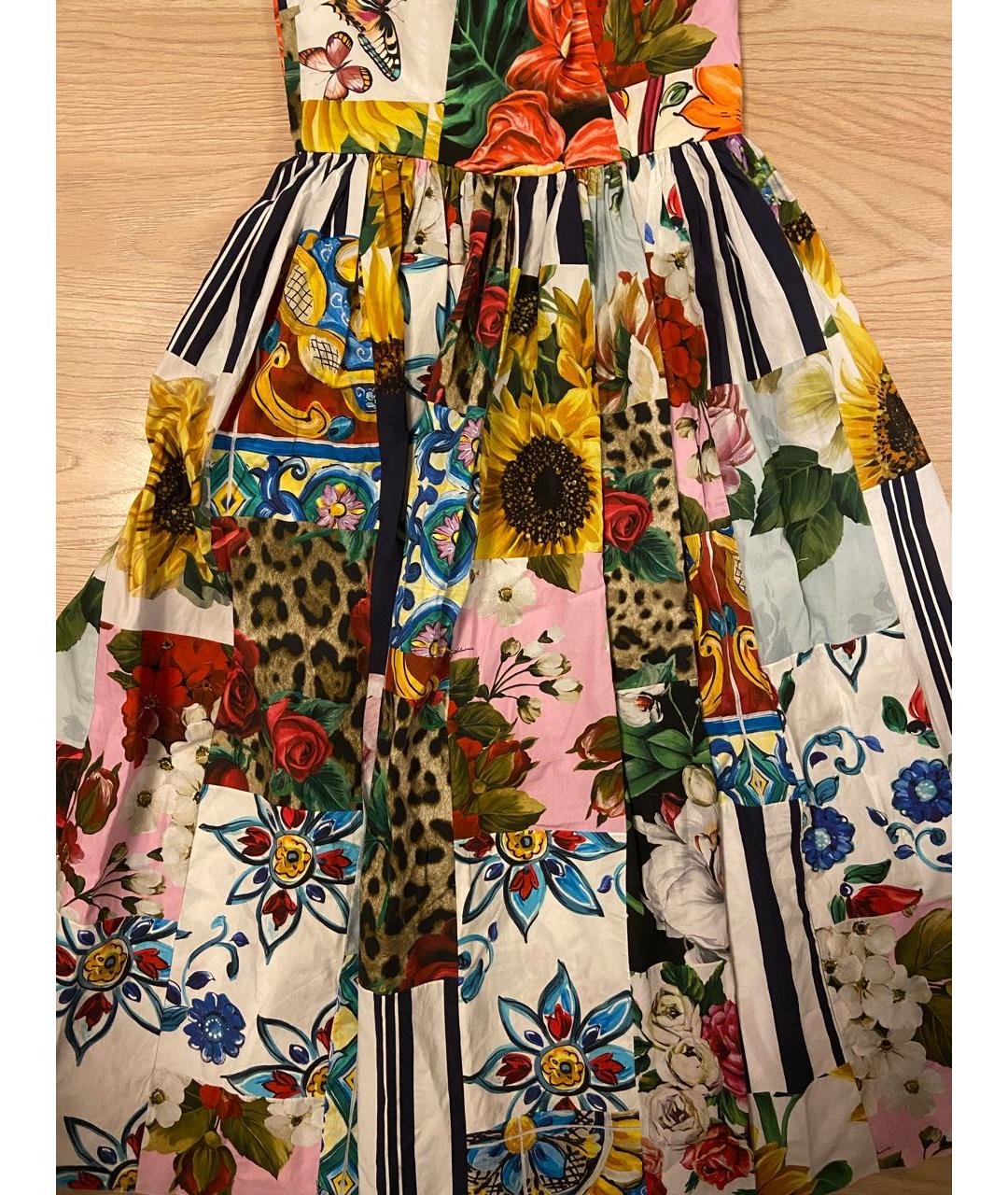 DOLCE&GABBANA Мульти хлопковый сарафан, фото 3