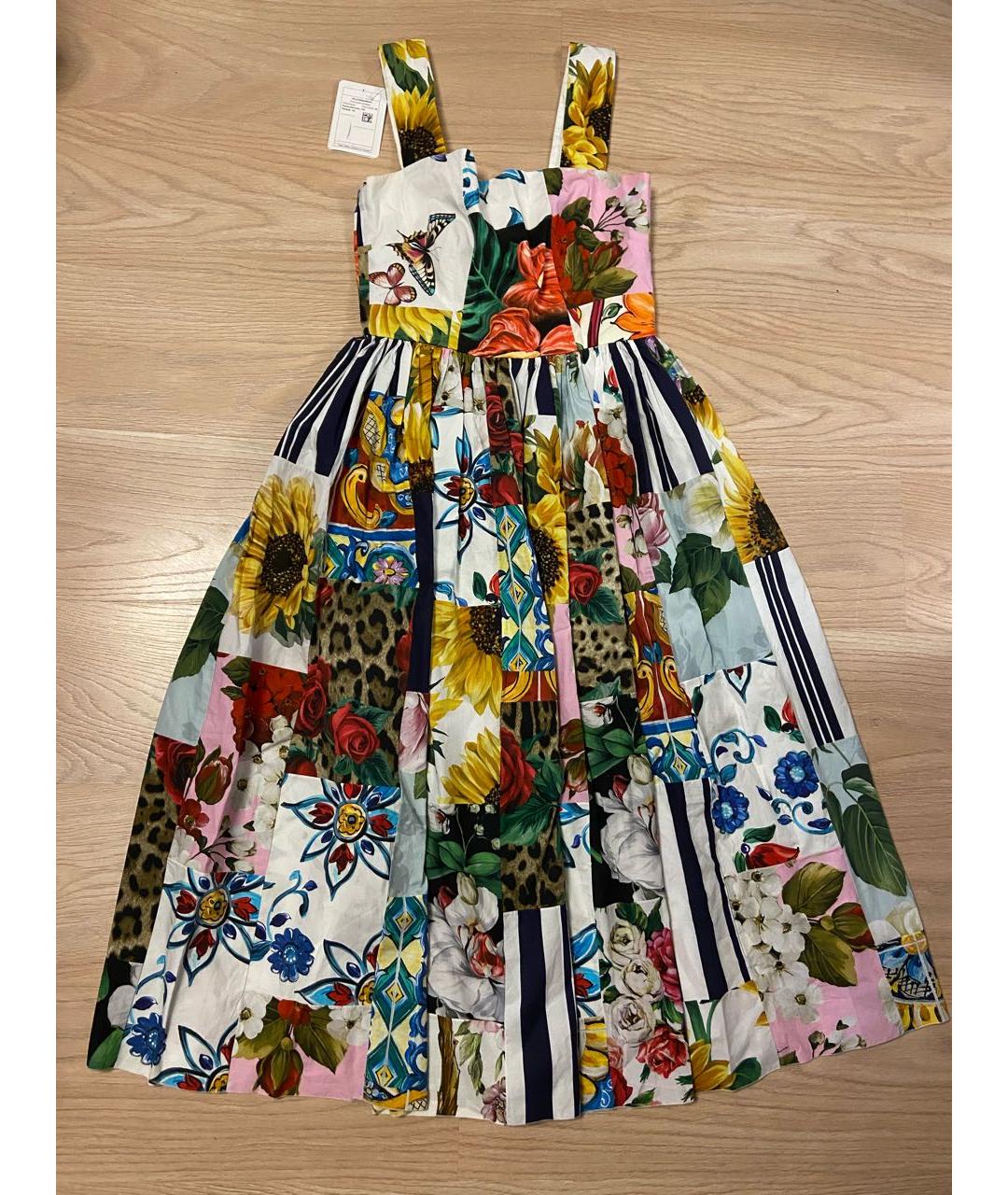 DOLCE&GABBANA Мульти хлопковый сарафан, фото 5