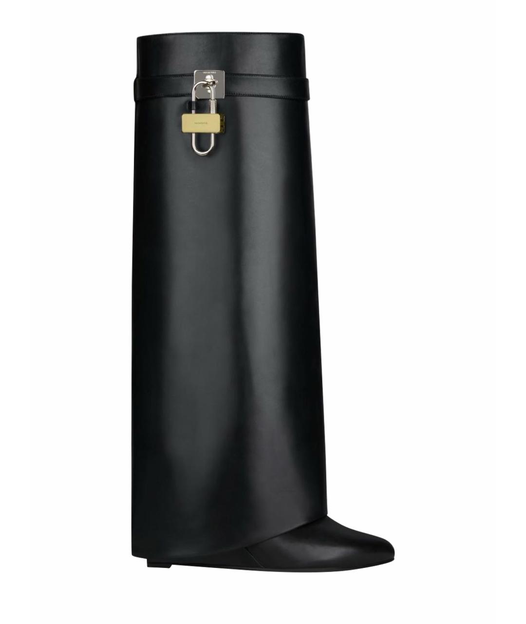 GIVENCHY Черные кожаные сапоги, фото 1
