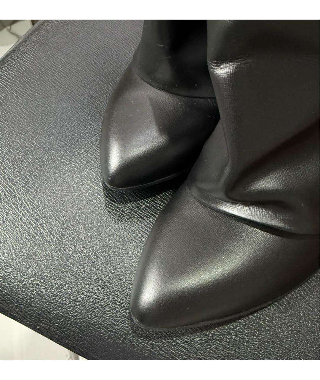 GIVENCHY Черные кожаные сапоги, фото 5