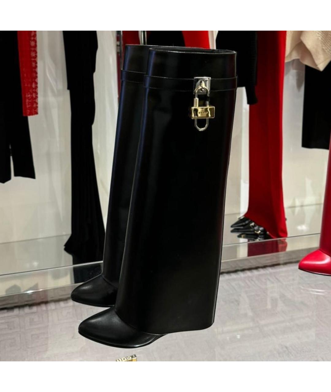 GIVENCHY Черные кожаные сапоги, фото 3