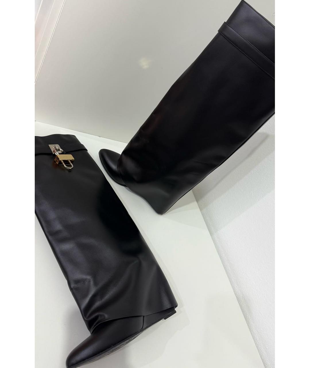 GIVENCHY Черные кожаные сапоги, фото 4