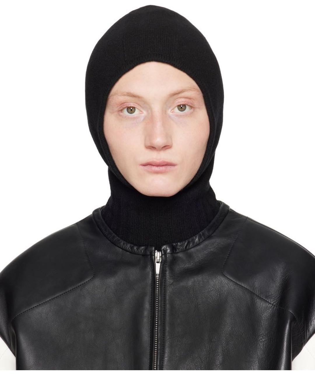 JIL SANDER Черная шерстяная шапка, фото 4