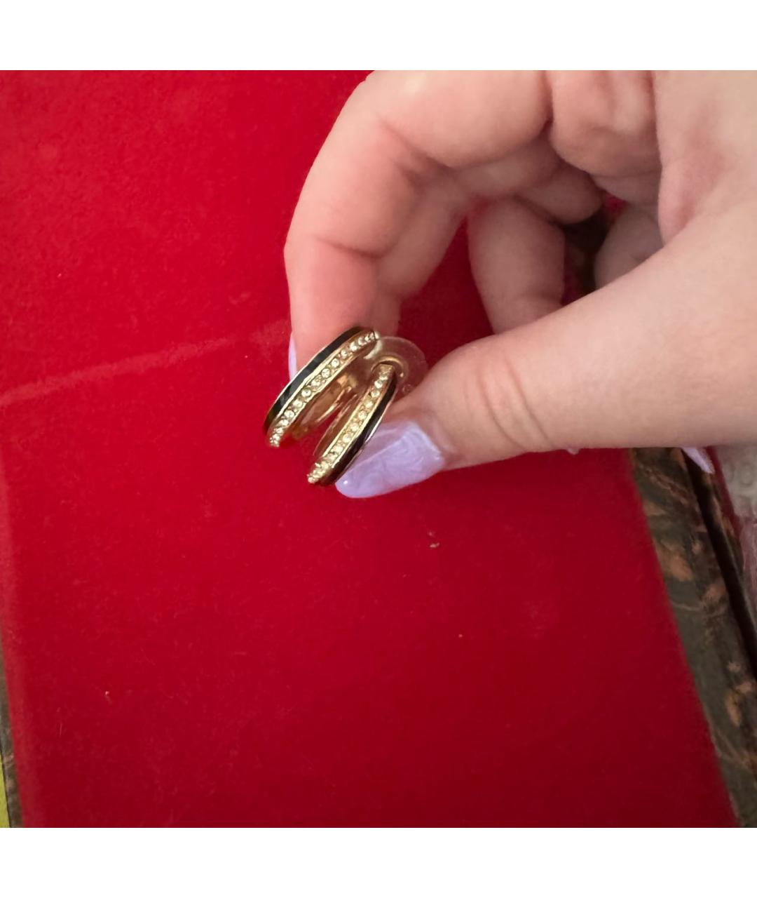 CHRISTIAN DIOR Золотые позолоченные серьги, фото 9