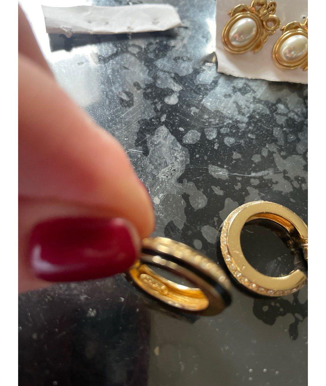 CHRISTIAN DIOR Золотые позолоченные серьги, фото 4