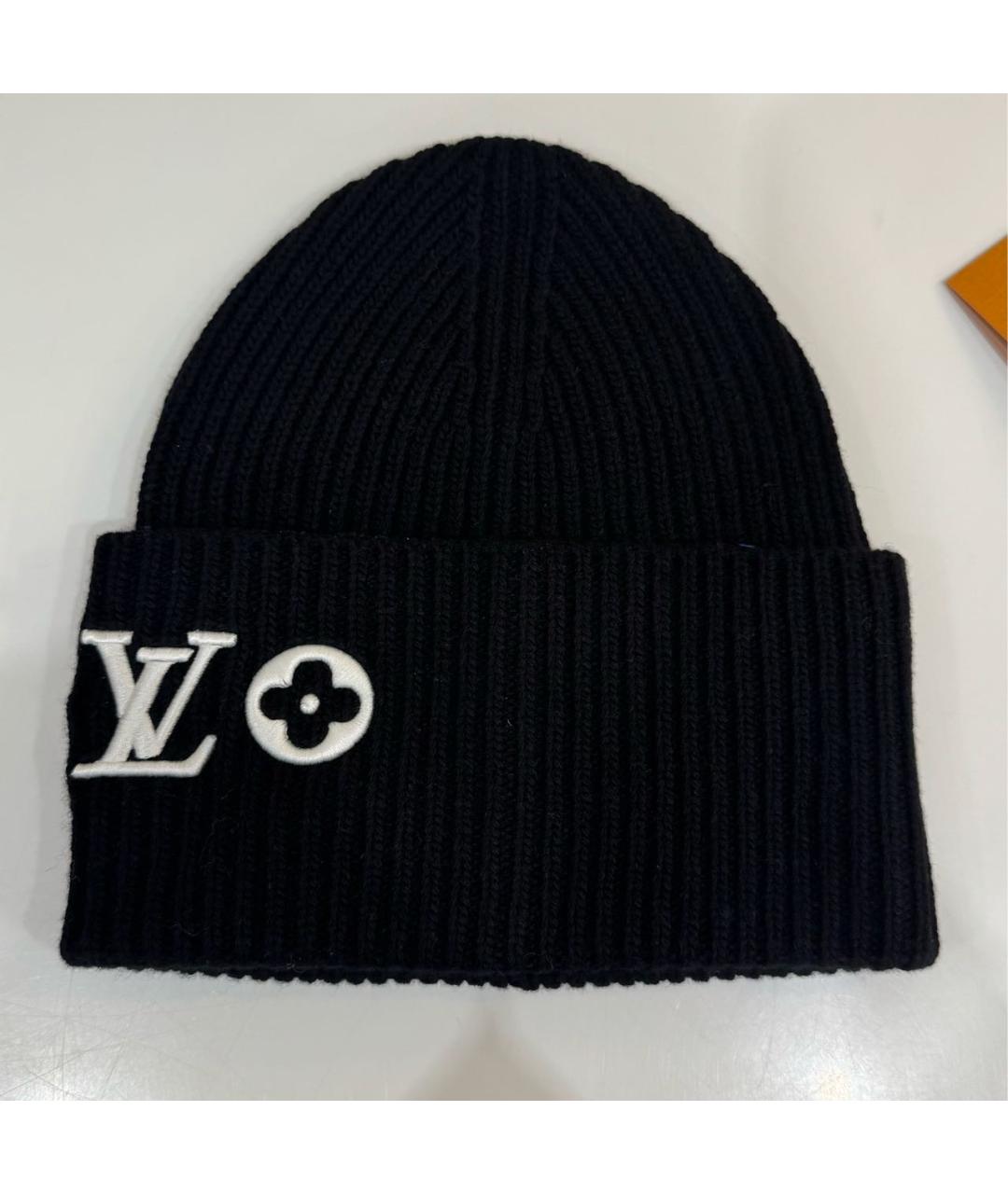 LOUIS VUITTON Черная шерстяная шапка, фото 7