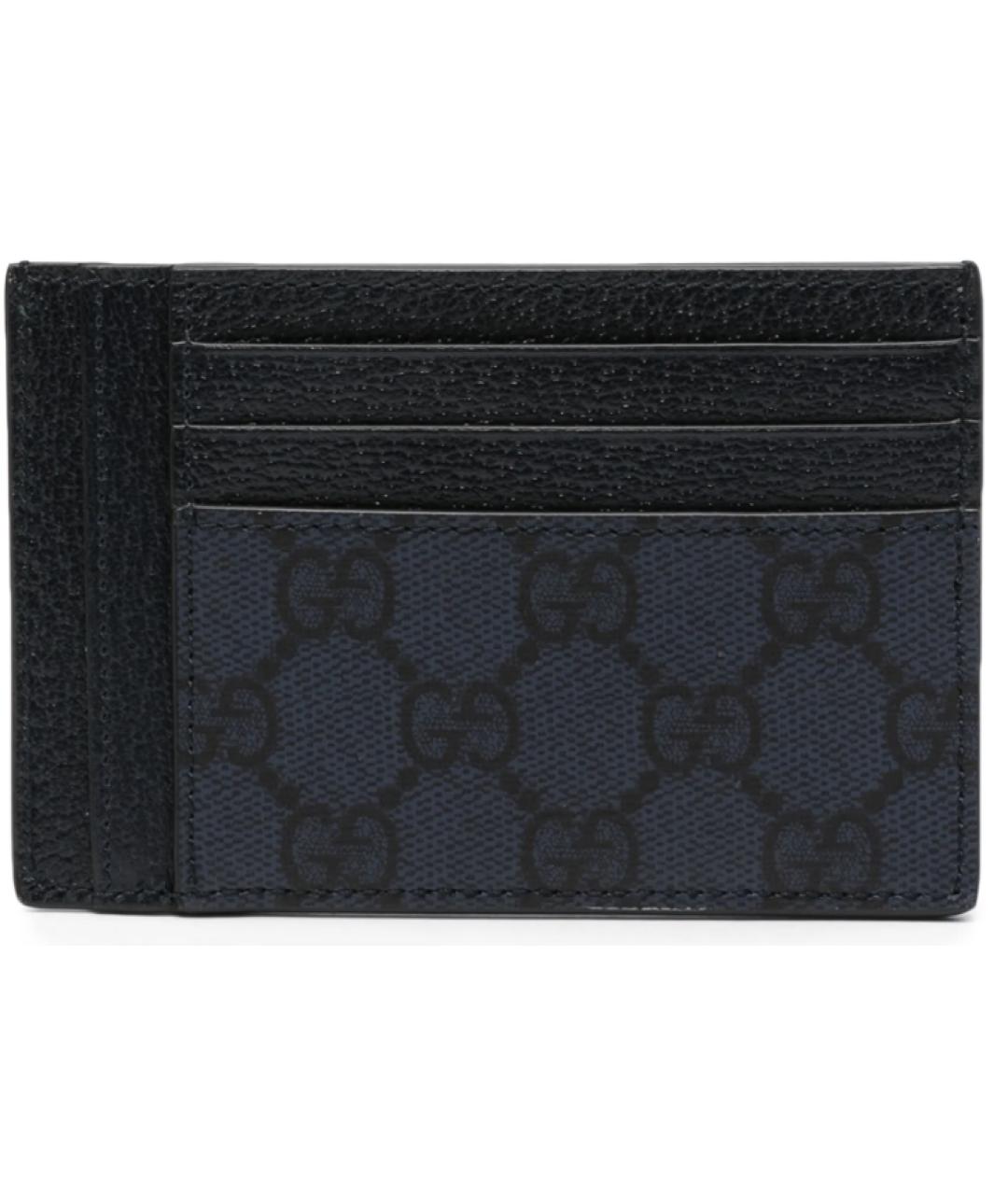 GUCCI Синяя кожаная визитница, фото 2