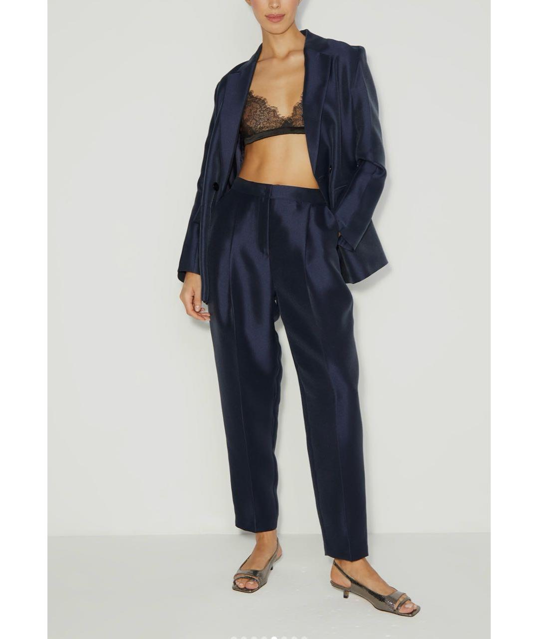 12 STOREEZ Темно-синие прямые брюки, фото 4