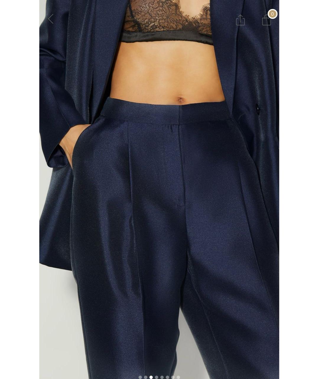 12 STOREEZ Темно-синие прямые брюки, фото 3