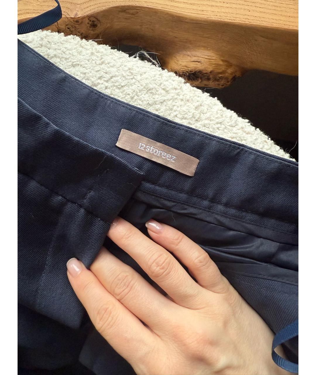 12 STOREEZ Темно-синие прямые брюки, фото 5