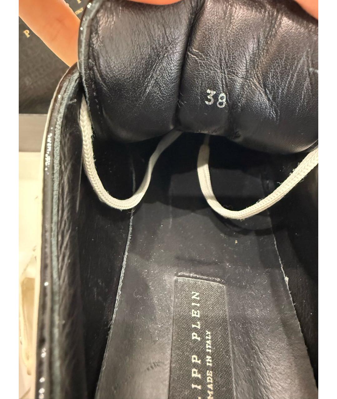 PHILIPP PLEIN Белые кожаные кеды, фото 8