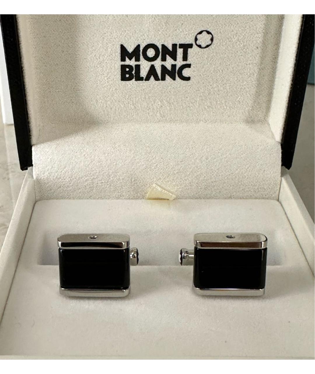 MONTBLANC Серебряные металлические запонки, фото 5