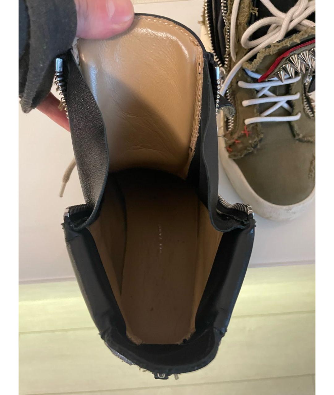 GIUSEPPE ZANOTTI DESIGN Хаки высокие кроссовки / кеды, фото 3